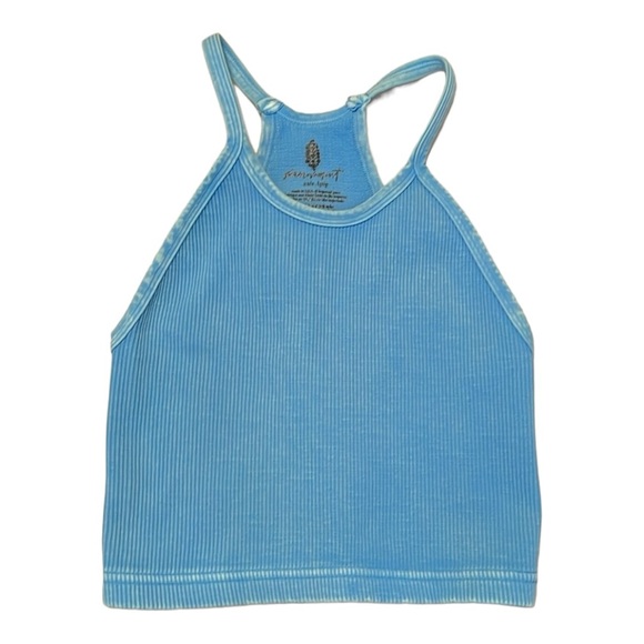 Free People Happiness Runs Crop Tank Blue Bell XS/S $30 - Picture 6 of 7